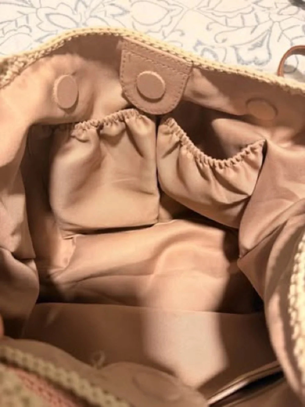 Beige Crochet Hobo Bag - Women